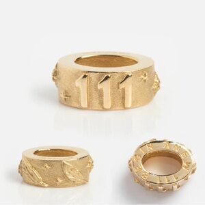 Local Eclectic Solid Gold Angel Number Spacer Charm 111
